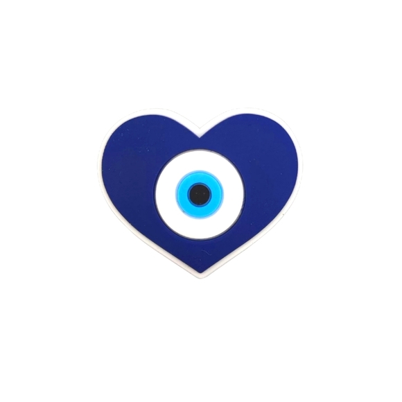Evil Eye Croc Charm | Heart Evil Eye Jibbitz | Blue Evil Eye Shoe Charm. - Picture 1 of 1